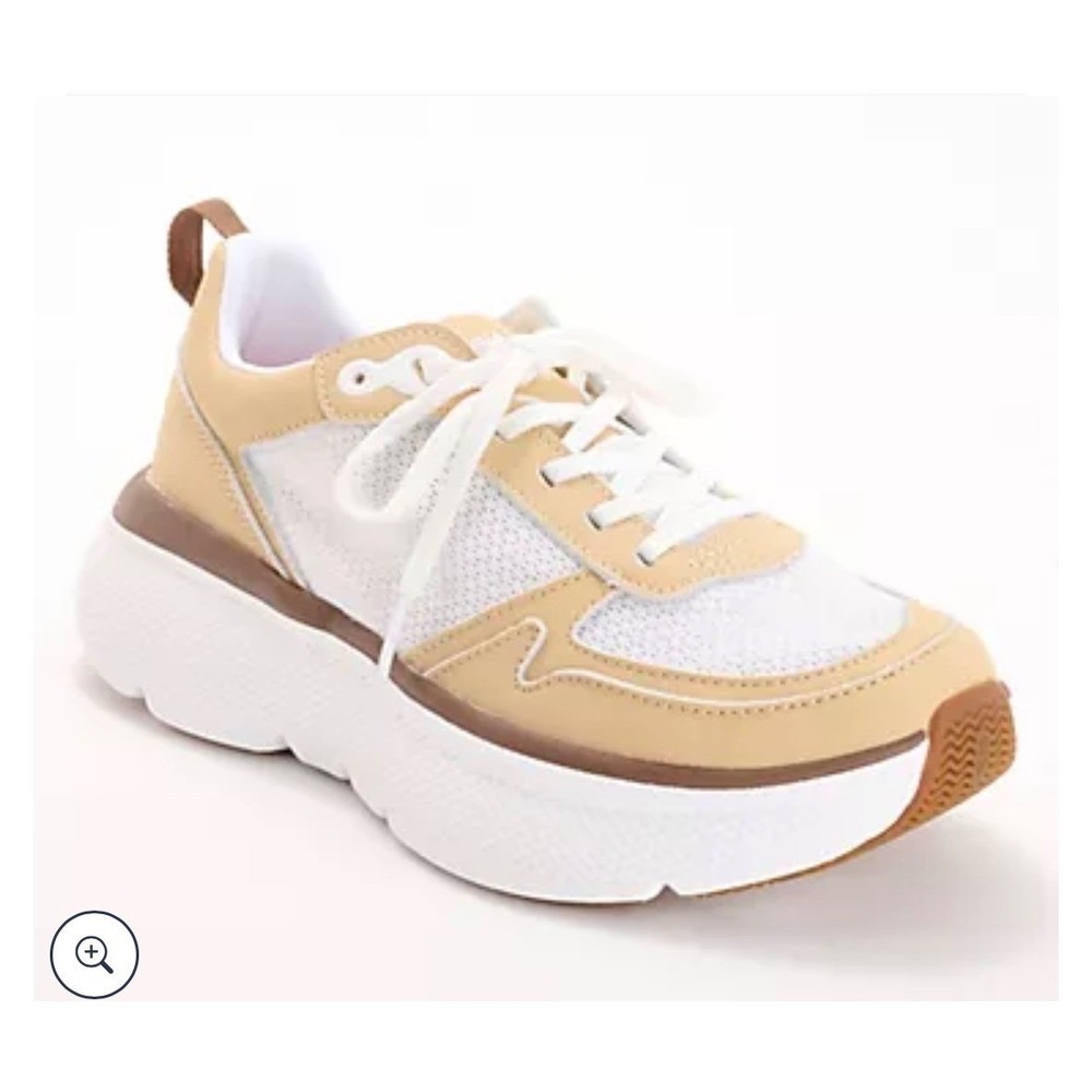 Revitalign Siesta Womens Sneakers Tan White Mesh Low Top Trainers Size 8.5 B